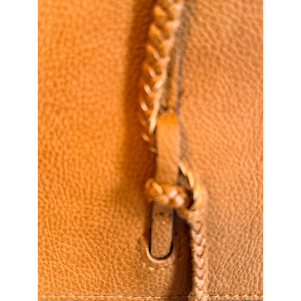 Street Level Brown Boho Tassel Pebbled Faux Leather Crossbody Purse - Picture 4 of 8
